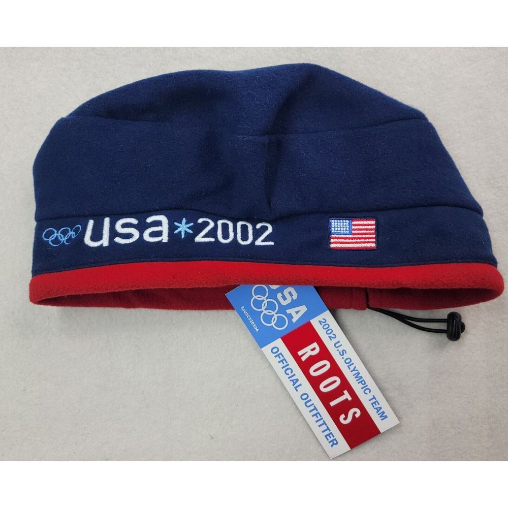 Vintage 2002 Winter XIX Olympics Roots Beanie Cap Hat Salt Lake City Utah